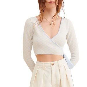 4SI3NNA Kani Check Wrap Top